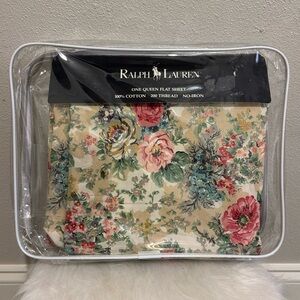 Ralph Lauren Vintage RARE “Brittany Multi" Floral Flat Queen Size Sheet!